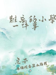 难忘的小学生活 一件事