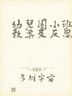 幼儿园小班健康教案及反思1000字