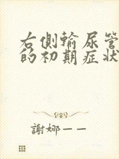 右侧输尿管结石的初期症状