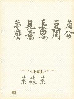 梦见长豆角是什么意思周公解梦