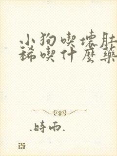 小狗吃坏肚子拉稀吃什么药