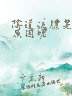 阴道流脓是什么原因呢