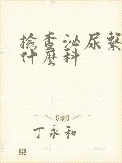 检查泌尿系统挂什么科