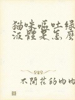 猫咪呕吐绿黄色液体是怎么回事