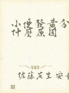 小便发黄分叉是什么原因