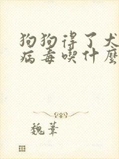 狗狗得了犬瘟热病毒吃什么药能治