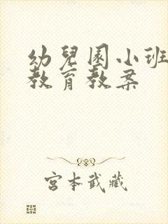 幼儿园小班德育教育教案