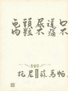 龟头尿道口长小肉粒不痛不痒