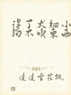 得了犬细小的狗狗不吃东西怎么办