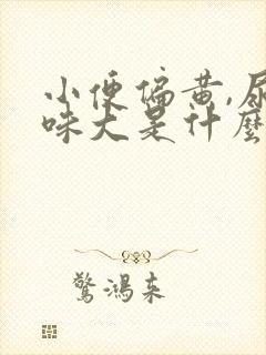 小便偏黄,尿骚味大是什么原因