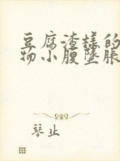 豆腐渣样的分泌物小腹坠胀