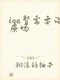 iga肾需要治疗吗