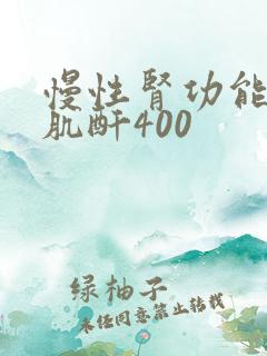 慢性肾功能哀竭肌酐400