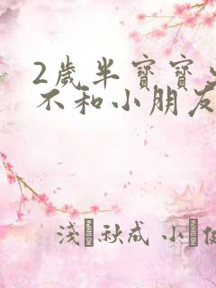 2岁半宝宝出门不和小朋友玩