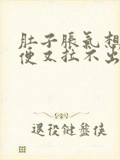 肚子胀气想拉大便又拉不出来还放屁