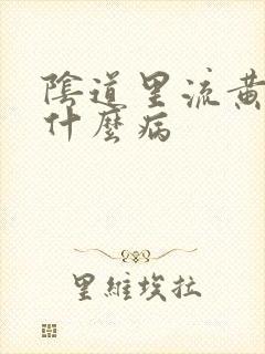 阴道里流黄水是什么病