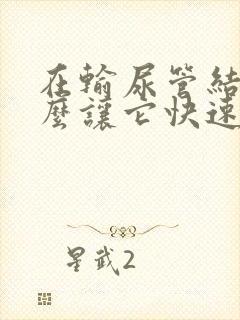 在输尿管结石怎么让它快速排出来