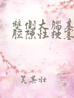 双侧大脑基底节腔隙性梗塞