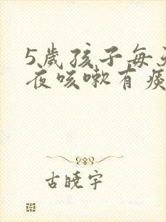 5岁孩子每天半夜咳嗽有痰但白天不咳嗽