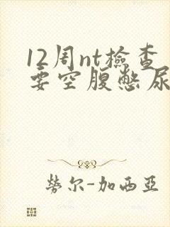 12周nt检查要空腹憋尿吗