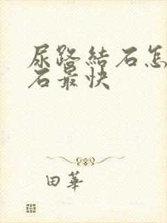 尿路结石怎么排石最快