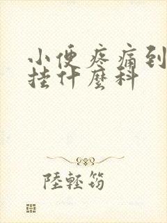 小便疼痛到医院挂什么科