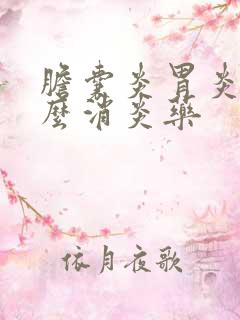 胆囊炎胃炎吃什么消炎药