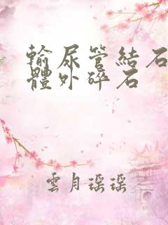 输尿管结石下段体外碎石