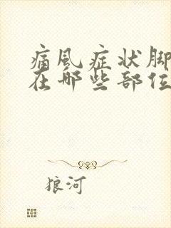 痛风症状脚表现在哪些部位