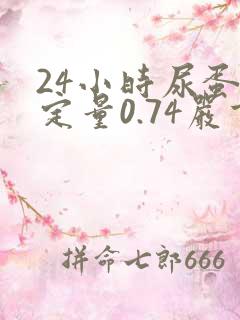 24小时尿蛋白定量0.74严重吗