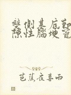 双侧基底节区腔隙性脑埂灶