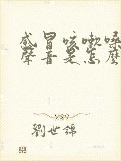 感冒咳嗽嗓子有声音是怎么回事