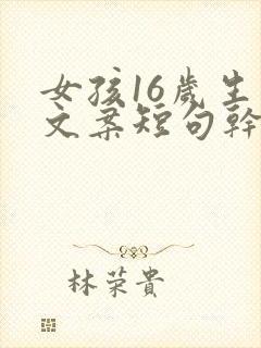 女孩16岁生日文案短句干净