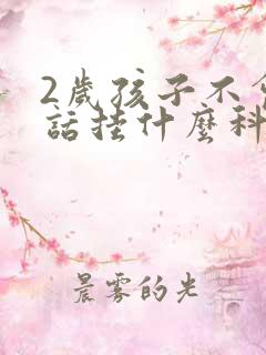 2岁孩子不会说话挂什么科