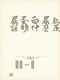 尿蛋白尿肌酐高说明什么原因