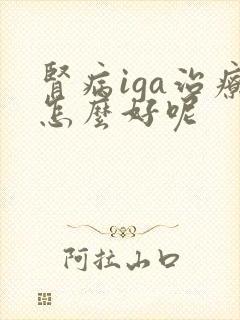 肾病iga治疗怎么好呢