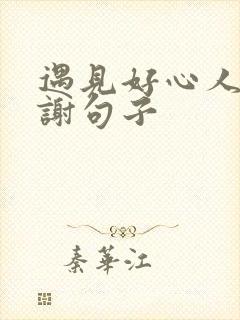 遇见好心人的感谢句子