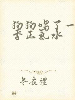 狗狗喝了一瓶藿香正气水