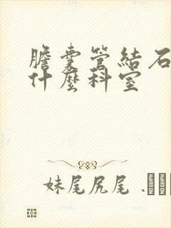 胆囊管结石该看什么科室