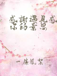 感谢遇见感恩有你的意思