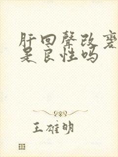 肝回声改变一般是良性吗