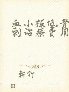 血小板低骨髓穿刺治疗费用