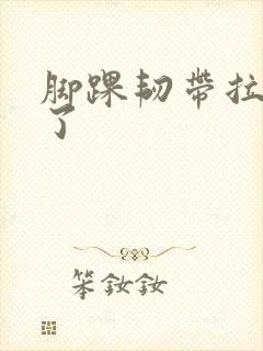 脚踝韧带拉伤肿了