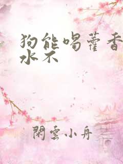 狗能喝藿香正气水不