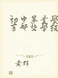 初中毕业学男护有哪些学校