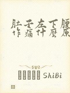 肚子左下腹隐隐作痛什么原因女