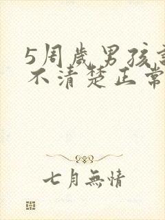 5周岁男孩说话不清楚正常吗