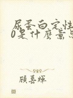 尿蛋白定性3.0是什么意思