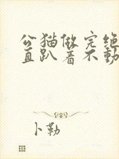 公猫做完绝育一直趴着不动