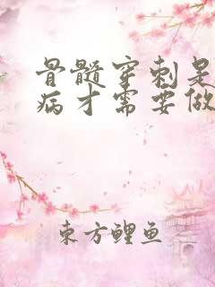 骨髓穿刺是什么病才需要做这个